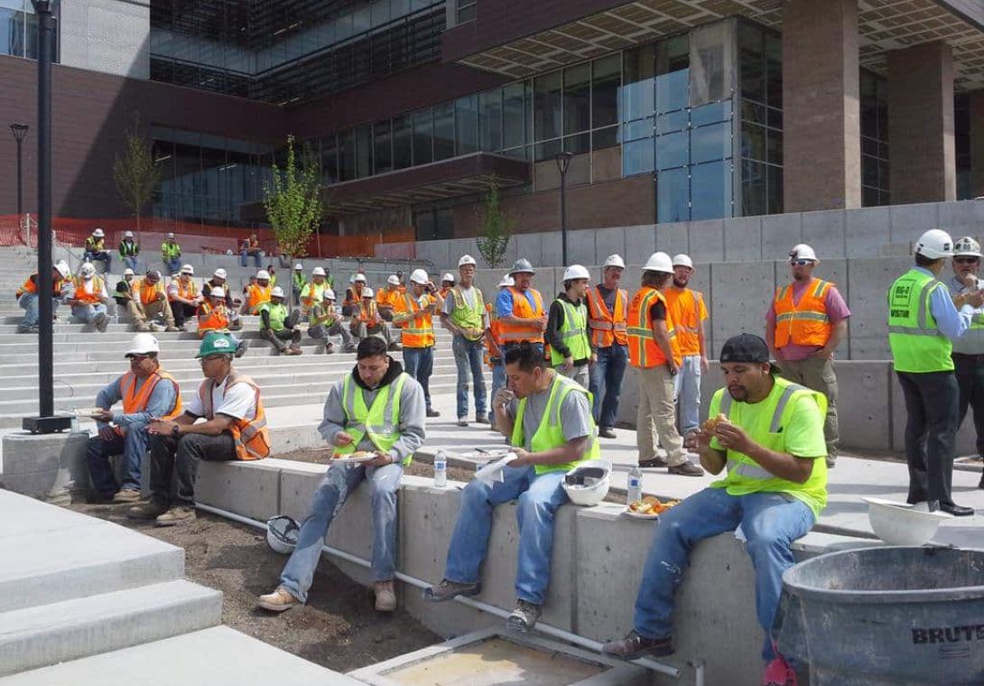 Catering op bouwlocatie